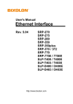 BIXOLON SLP-D400E User`s manual