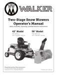 Walker 5600-20 Operator`s manual