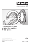 Miele W 435-E WPS Operating instructions