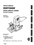 Craftsman 315.175500 Owner`s manual