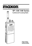 Maxon SP-130 Series Operating instructions