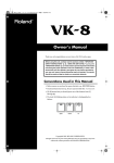 Roland VK-7 Owner`s manual