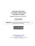 Sierra INNOVA-MASS 240-VTP Instruction manual
