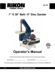 Rikon Power Tools 50-151 Operator`s manual