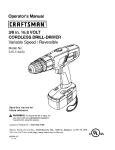 Craftsman 315.114420 Operator`s manual