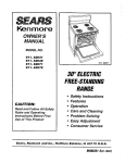 Sears 911. 62048 Owner`s manual