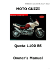 MOTO GUZZI QUOTA 1100 ES Owner`s manual