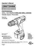 Craftsman 315.267380 Operator`s manual