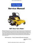 Cub Cadet RZT L Service manual