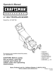 Craftsman 247.887760 Operating instructions