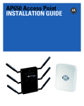 Motorola AP-650 Series Installation guide