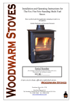 Woodwarm Stoves Fox Fire Operating instructions