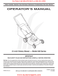 MTD 11A-429R729 Operator`s manual