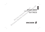 Ericsson GA 628 User`s manual