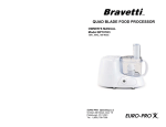 Euro-Pro Bravetti FP105B Owner`s manual