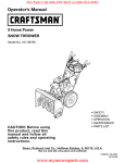 Craftsman 247.88790 Operator`s manual