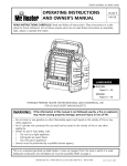 Mr. Heater MH12B Operating instructions