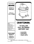 Craftsman 113.177920 Owner`s manual