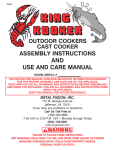 Metal Fusion King Kooker  OUTDOOR COOKER Instruction manual