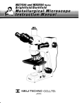 Meiji Techno MX7500 Series Operating instructions