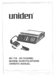 Uniden MC 724 Owner`s manual