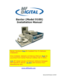 MF DIGITAL Baxter 9100 Installation manual