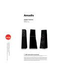 Verity Audio Amadis Owner`s manual