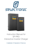 Selectronic SP Pro Instruction manual