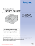 Brother HL HL-3070CW User`s guide
