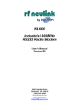 RF Neulink NL900S User`s manual