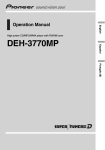 Pioneer DEH-3770MP Operating instructions