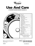 Whirlpool GMC305PD Specifications