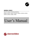 Sierra Video 3232 User`s manual