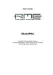 RME Audio QuadMic User`s guide