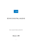 Echo Audio Indigo Owner`s manual