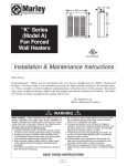 Installation & Maintenance Instructions