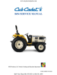 Cub Cadet 8454 Service manual