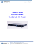 Emcore EOS-6000 Series User manual