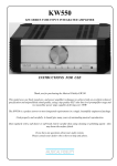 Musical Fidelity KW550 Specifications