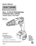 Craftsman 315.271221 Owner`s manual