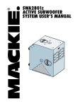 Mackie SWA2801z User`s manual
