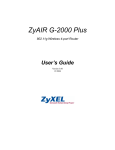 ZyXEL Communications ZyAIR G-160 User`s guide