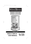 WHITE BROWN EX 823 User manual