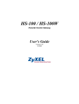 ZyXEL Communications Parental Control Gateway HS100/HS100W User`s guide