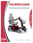 Pride Mobility Hurricane Owner`s manual