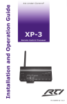 RTI XP-3 Operating instructions