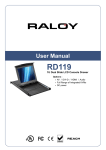 Raloy CATx Style 1U KVM Switch User manual