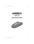 Uniden LRD 766 Specifications