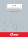Baumatic GELATO BIC1CH Instruction manual