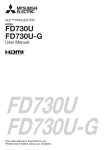 Mitsubishi DLP FD730U-G User manual